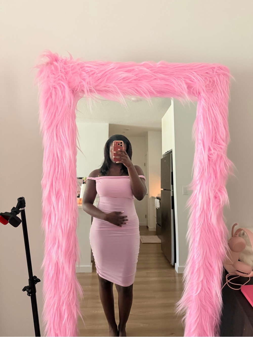 iris Dusty Rose Cowl Neck Mini Dress
